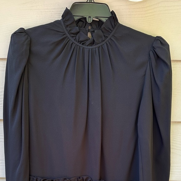 Saloni Mel Black Silk Blouse. - Picture 9 of 13